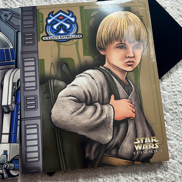 Vintage Star Wars Episode 1 R2-D2 & Skywalker Printed Pockets Folder Set Of 2 - Picture 3 of 7